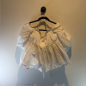 The Garment White Puff-Sleeve Blouse